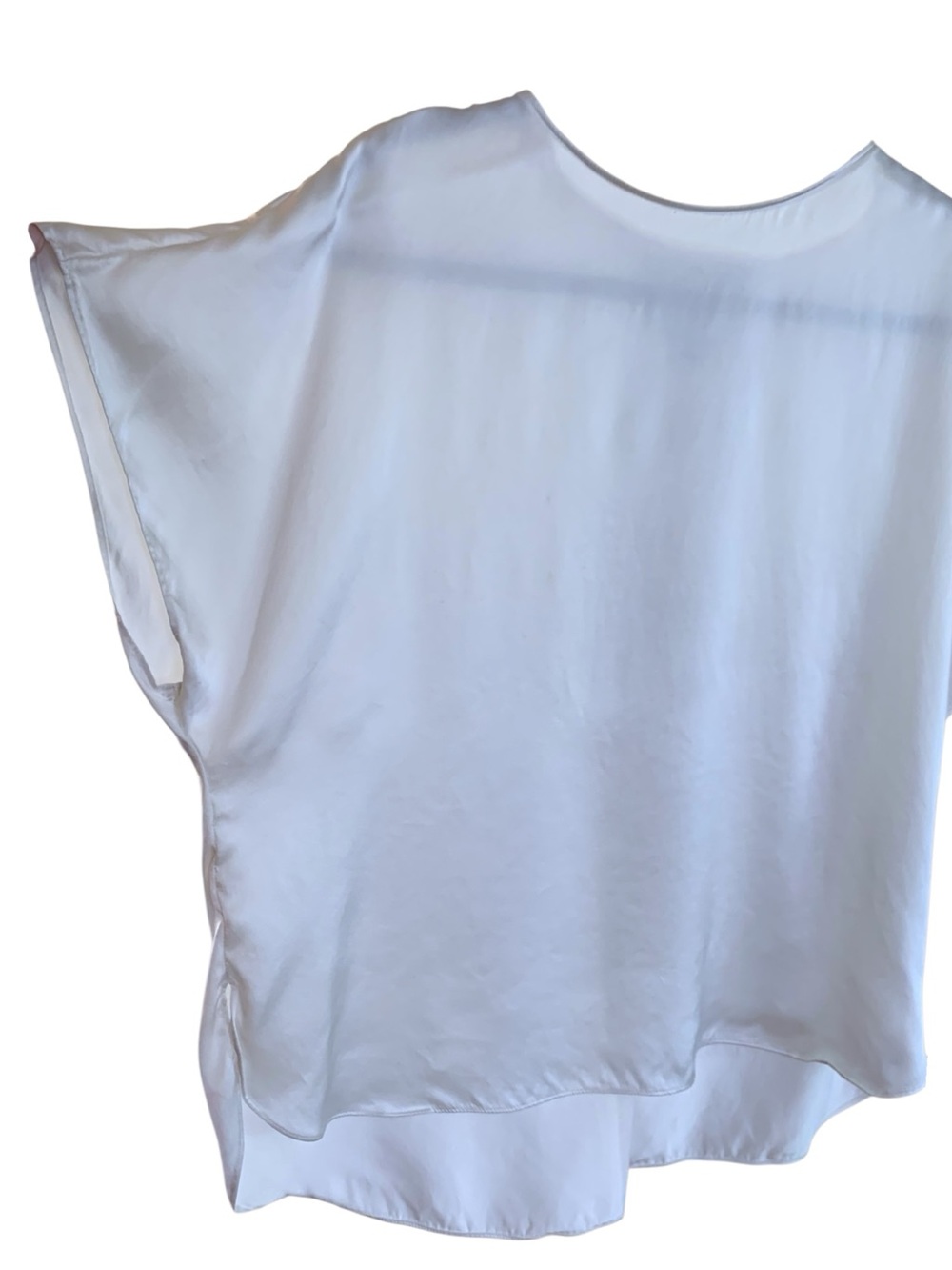 100% Silk Dolman Sleeve Blouse Minimalist Top Ivory Cream Banana Republic Size M - Picture 5 of 9